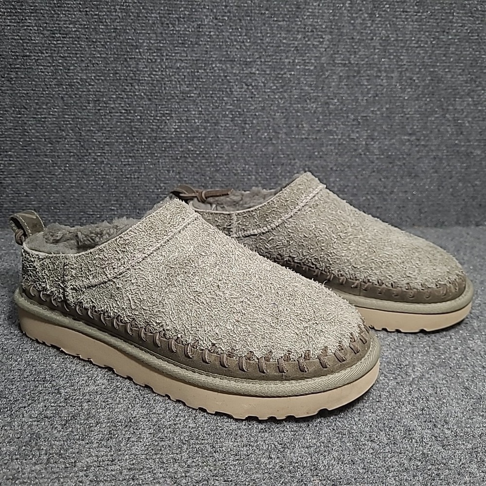 UGG Women's Classic Micro Biarritz Mules Moss Green Hairy suede 9.5 / EU 40.5 - Picture 3 of 10